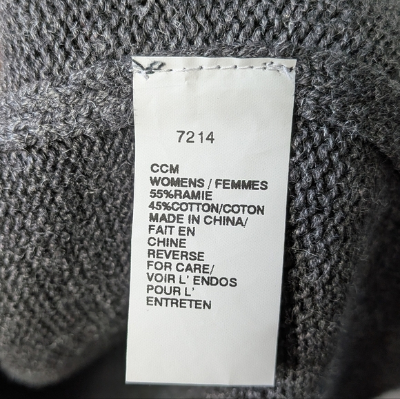 WOOLRICH Original Outdoor Wear Knit Women Crewneck Sweater Size XL Gray And Red - Picture 6 of 10